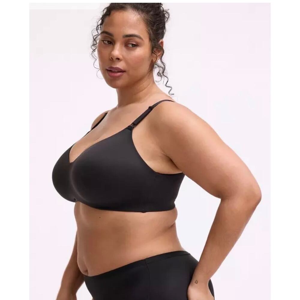 Torrid Wire-Free Lightly Lined Smooth Bra 11853893 Full Figured Plus 48DDD Black - Picture 5 of 13